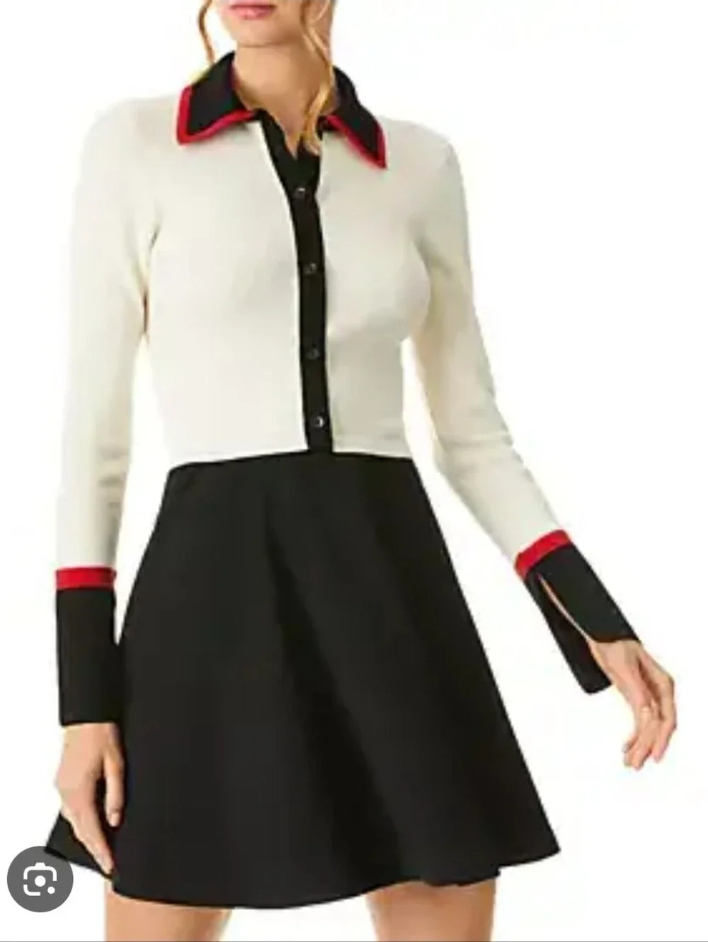 Alice + Olivia Colorblock Ribbed Knit Mini Dress NWT XS